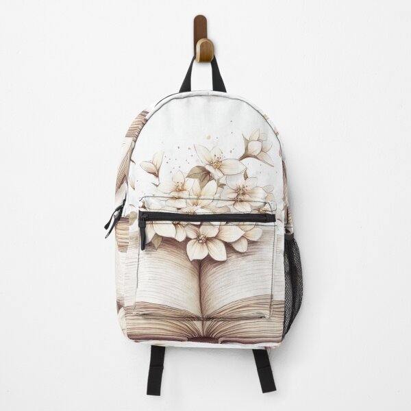 Item preview, Open Book With Flowers Beige Art designed and sold by GrinGalore.