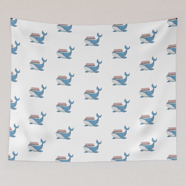 Item preview, Illustration of cute whale holding a sushi platter designed and sold by rasagamastore.