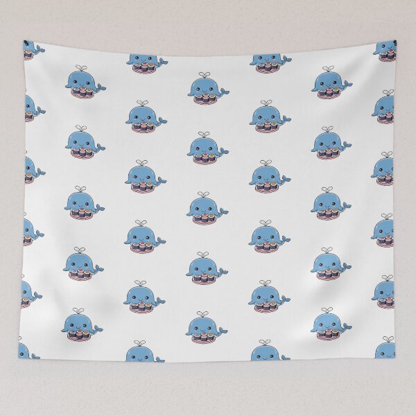 Item preview, Illustration of cute whale holding a sushi platter designed and sold by rasagamastore.
