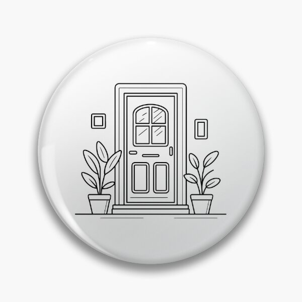 Item preview, Doodle illustration of Modern door with window designed and sold by rasagamastore.