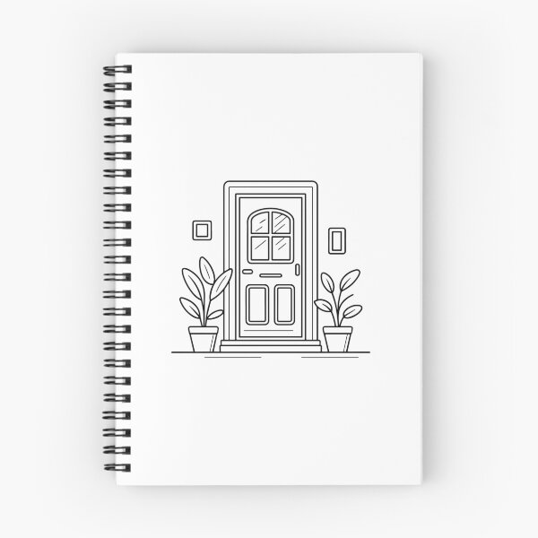 Item preview, Doodle illustration of Modern door with window designed and sold by rasagamastore.
