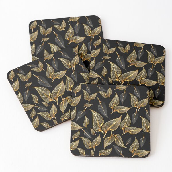 Item preview, Noble golden and black leaves designed and sold by gelibolu.