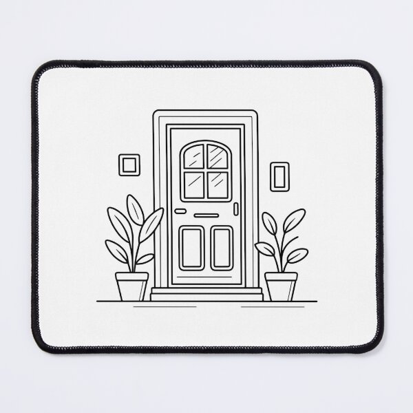 Item preview, Doodle illustration of Modern door with window designed and sold by rasagamastore.