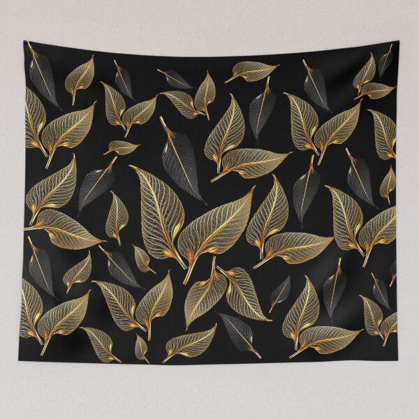 Item preview, Noble golden and black leaves designed and sold by gelibolu.