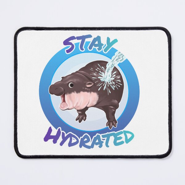 Item preview, Moo Deng baby hippo Stay hydrated  designed and sold by VoltSketches.