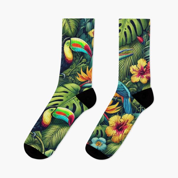 Item preview, Tropical Paradise with Exotic Flowers and Birds designed and sold by TeslaSt0re.