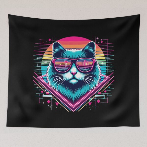 Item preview, Synthwave Kitty designed and sold by pumsquare.