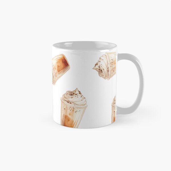 Item preview, Seamless pattern with cute cups of malt Latte Madness designed and sold by natalidesign.