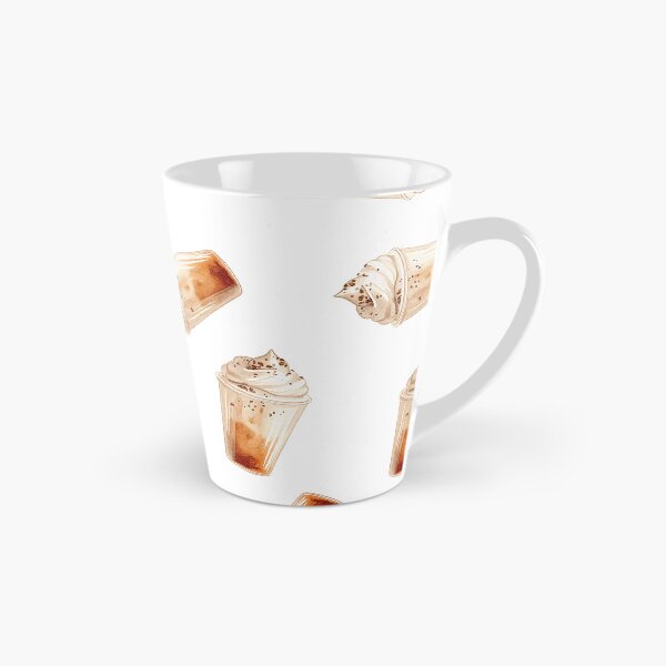 Item preview, Seamless pattern with cute cups of malt Latte Madness designed and sold by natalidesign.