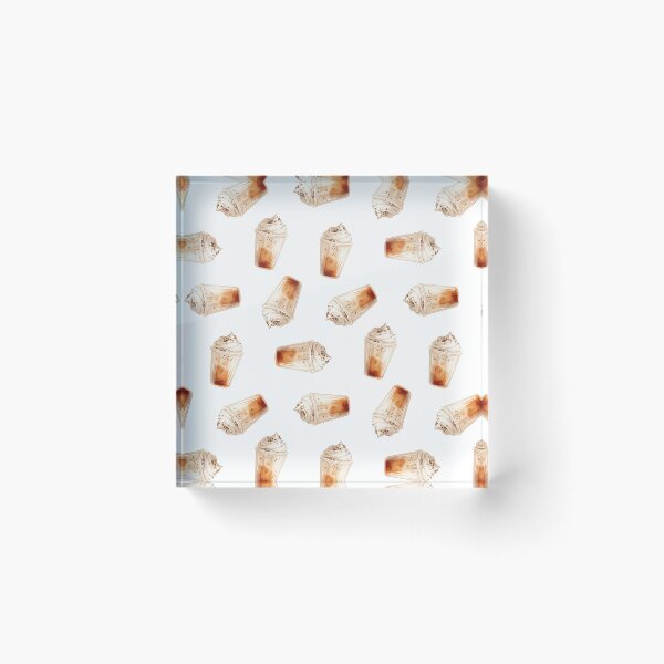 Item preview, Seamless pattern with cute cups of malt Latte Madness designed and sold by natalidesign.