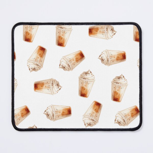 Item preview, Seamless pattern with cute cups of malt Latte Madness designed and sold by natalidesign.