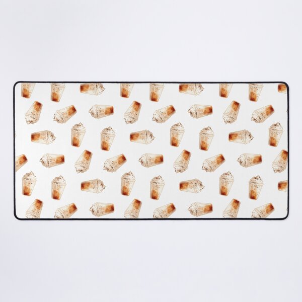 Item preview, Seamless pattern with cute cups of malt Latte Madness designed and sold by natalidesign.
