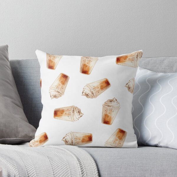 Item preview, Seamless pattern with cute cups of malt Latte Madness designed and sold by natalidesign.