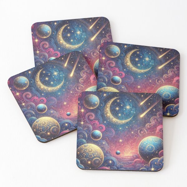 Item preview, Celestial Dreamscape with Moons and Stars designed and sold by TeslaSt0re.