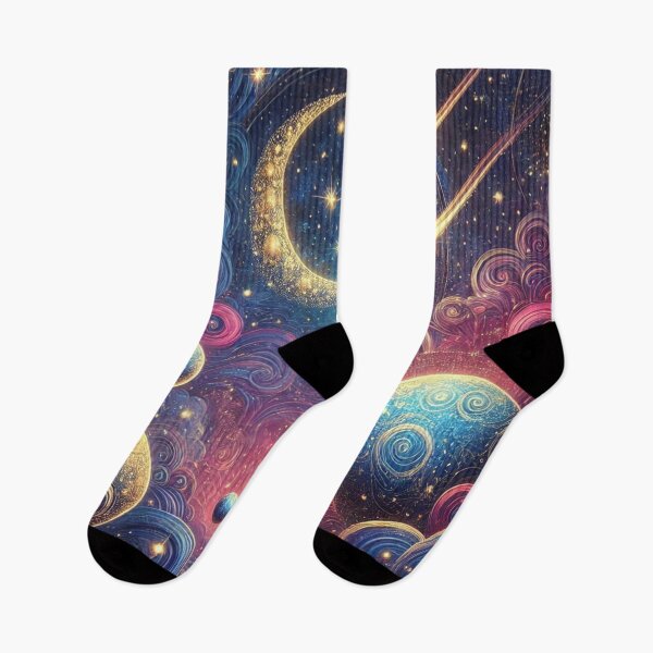 Item preview, Celestial Dreamscape with Moons and Stars designed and sold by TeslaSt0re.