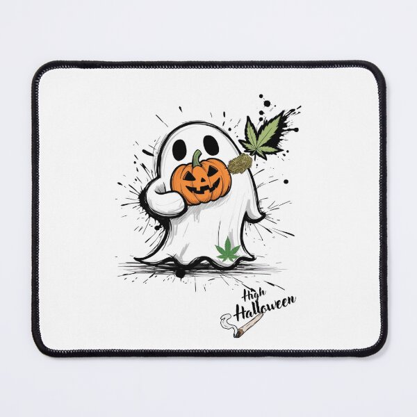 Item preview, High Halloween Ghost Pumpkin Weed designed and sold by FreeStyleTrend.