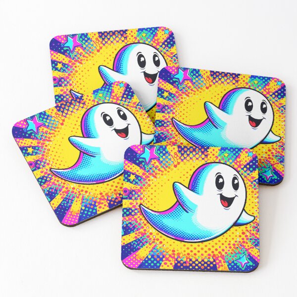 Item preview, Friendly ghost cartoon with Stars designed and sold by srangiem-cc.