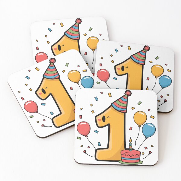 Item preview, First Birthday Celebration Cartoon Illustration designed and sold by ImagineCorner.