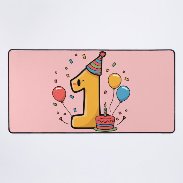Item preview, First Birthday Celebration Cartoon Illustration designed and sold by ImagineCorner.