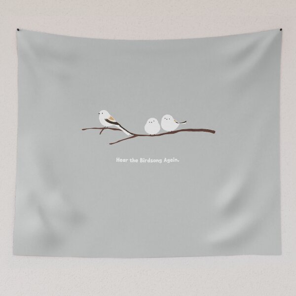 Item preview, Three Little Birds (Shima-enaga : Long-tailed tit) designed and sold by Bitter-Pop.