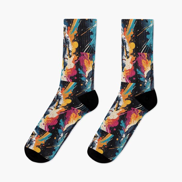 Item preview, Vibrant Astronaut Floating in Space Ink Splash designed and sold by ByteyCreatives.