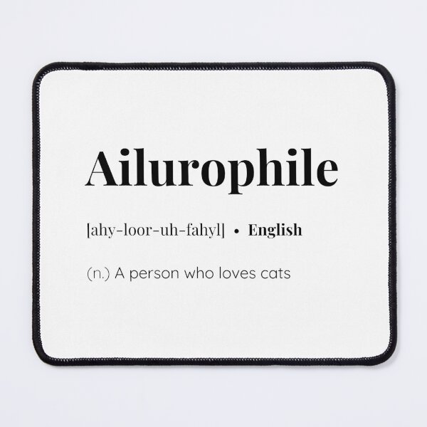 Item preview, Ailurophile English word meaning  designed and sold by SimplyMots.