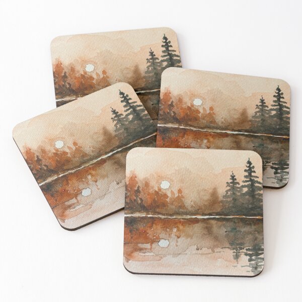 Item preview, Watercolor Landscape Sunset designed and sold by TheArtCave.