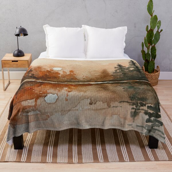 Item preview, Watercolor Landscape Sunset designed and sold by TheArtCave.