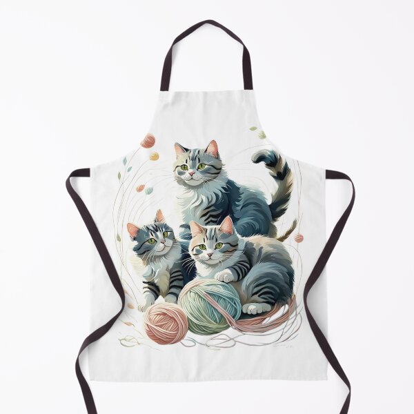 Item preview, three cats playing with Yearn Portrait - @fluidwatercolor designed and sold by fluidwatercolor.
