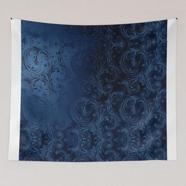 Item preview, Faux Blue Velvet Swirls designed and sold by bloomingvine.