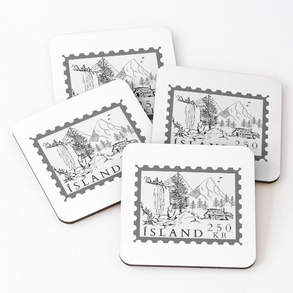 Item preview, Iceland Stamp - Funny gifts for Iceland enthusiasts designed and sold by iX-Physio.