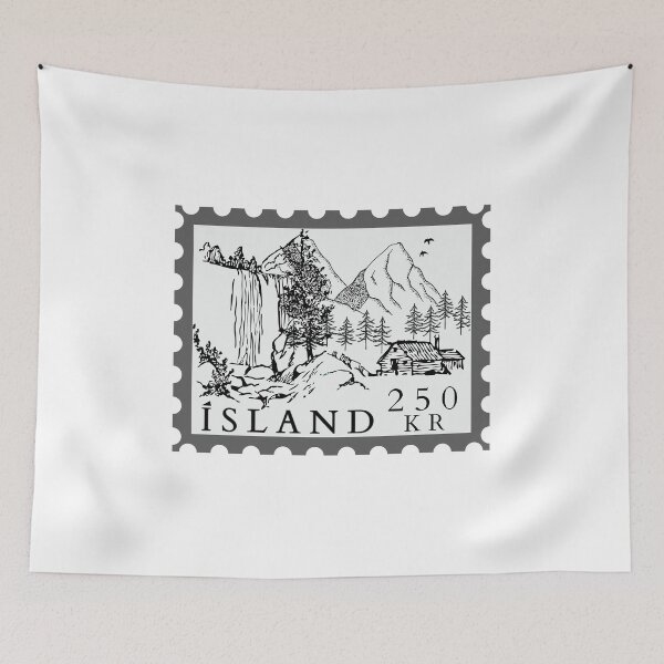 Item preview, Iceland Stamp - Funny gifts for Iceland enthusiasts designed and sold by iX-Physio.