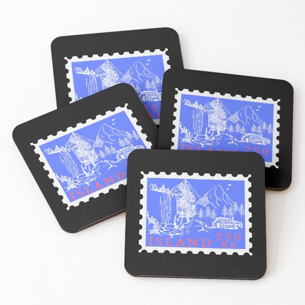Item preview, Iceland Stamp - Funny gifts for Iceland enthusiasts designed and sold by iX-Physio.