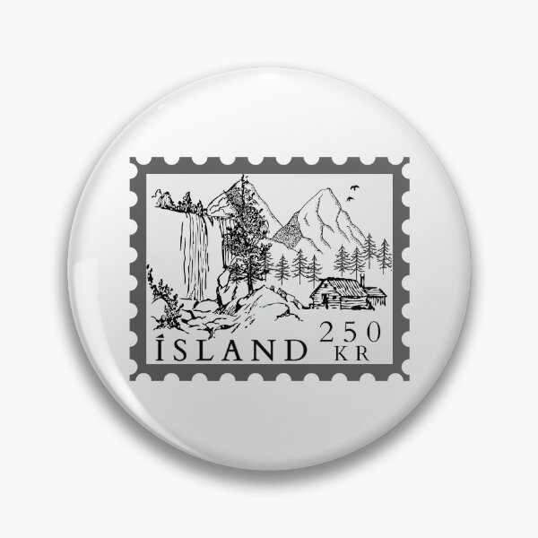 Item preview, Iceland Stamp - Funny gifts for Iceland enthusiasts designed and sold by iX-Physio.