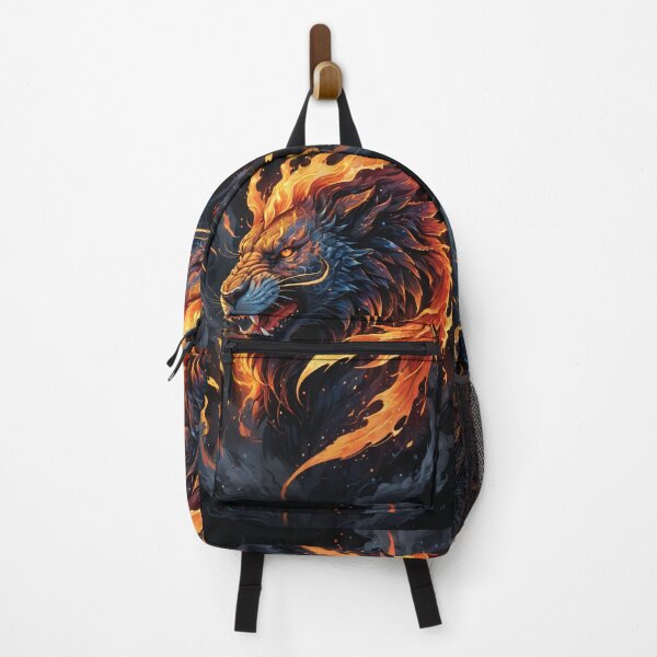 Item preview, Majestic Fantasy Lion with Intricate Patterns and Flames designed and sold by ByteyCreatives.