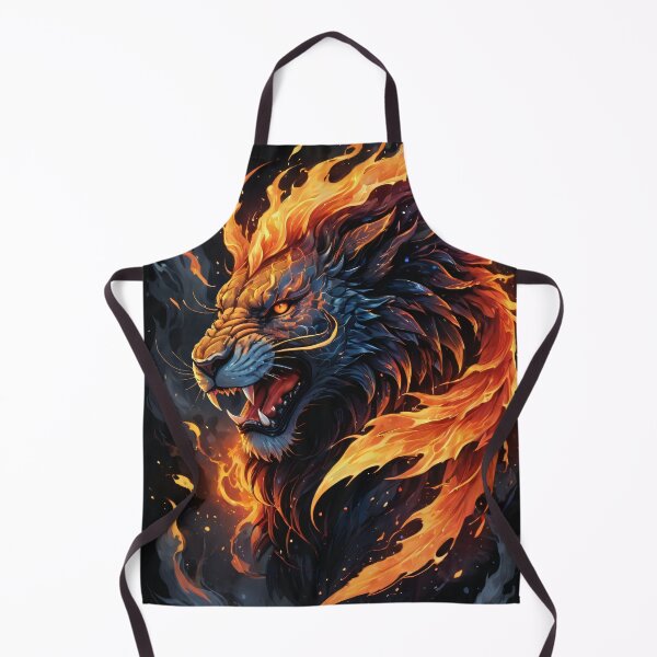 Item preview, Majestic Fantasy Lion with Intricate Patterns and Flames designed and sold by ByteyCreatives.