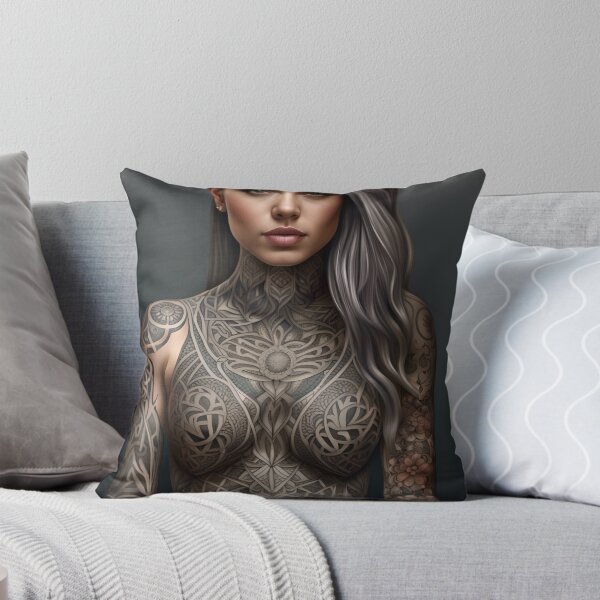 Item preview, Beautiful girl with intricate tattooed skin designed and sold by stine1.
