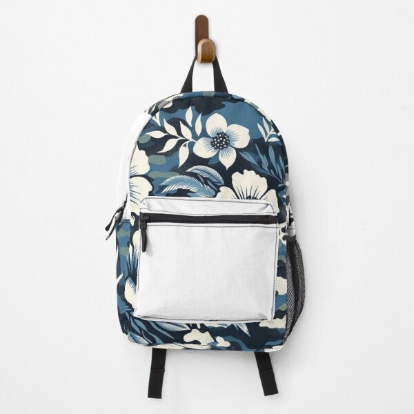 Item preview, Navy Blue Camo with Flowers designed and sold by Blink Art Studio.