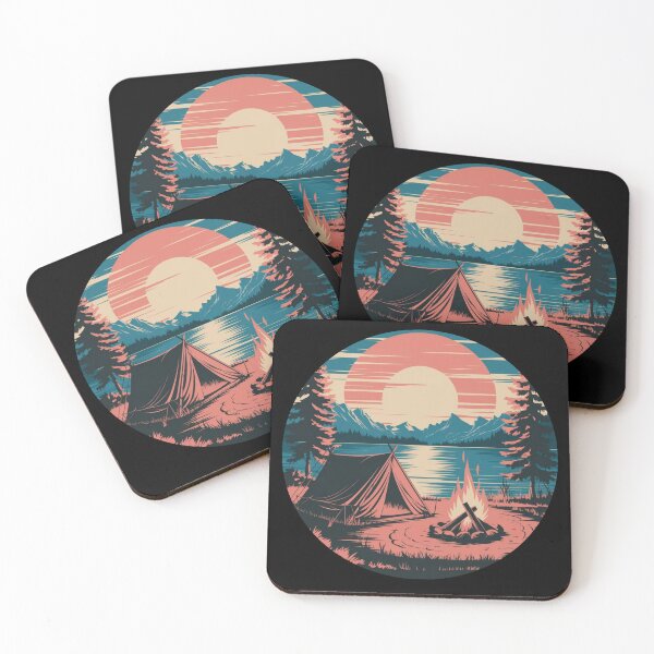 Item preview, Retro sunset camping designed and sold by szidi04.