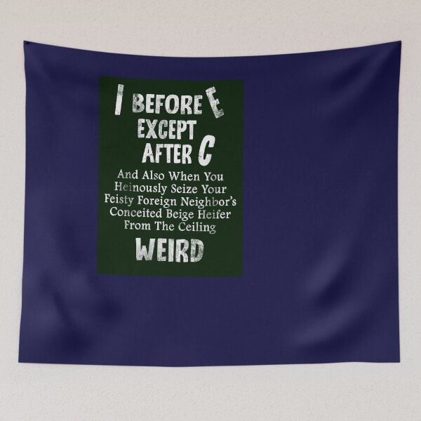 Item preview,  Funny English Grammar geek nerd I before E  designed and sold by FernaRoje.