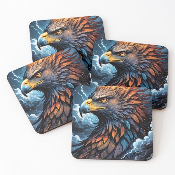 Item preview, Majestic Gryphon Portrait with Lightning and Storm Clouds designed and sold by ByteyCreatives.