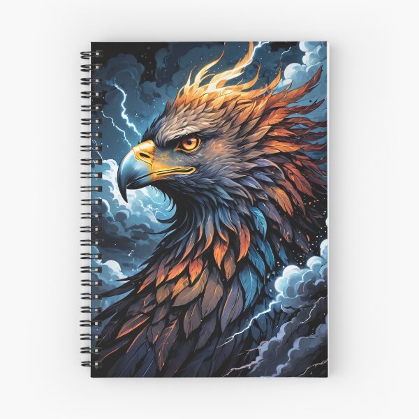 Item preview, Majestic Gryphon Portrait with Lightning and Storm Clouds designed and sold by ByteyCreatives.