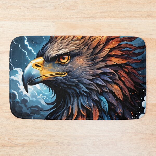 Item preview, Majestic Gryphon Portrait with Lightning and Storm Clouds designed and sold by ByteyCreatives.
