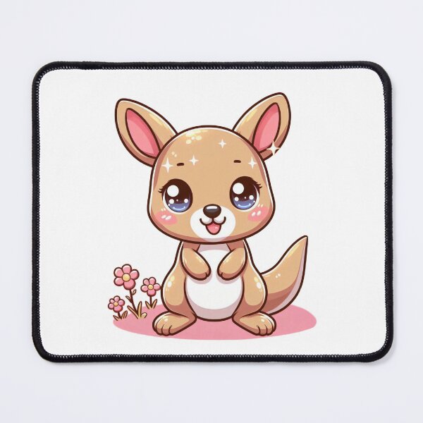 Item preview, Kawaii Kangaroo with Flowers designed and sold by istoriadesign.