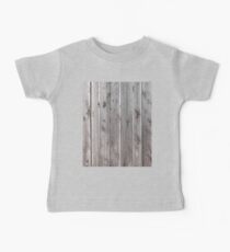 beunruhigtes Landbauernhaus ursprüngliches graues Scheunenholz Baby T-Shirt