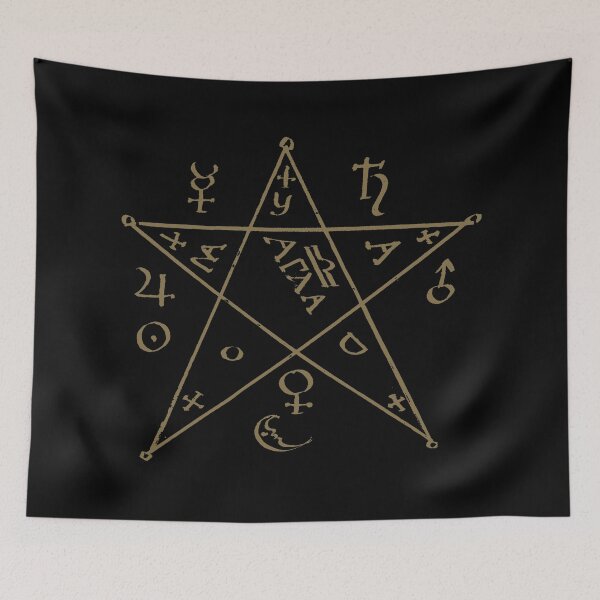 Item preview, Pentagram seal from Cyprianus - the Black School at Wittenburg. Occult Black Art Image designed and sold by el-padre.
