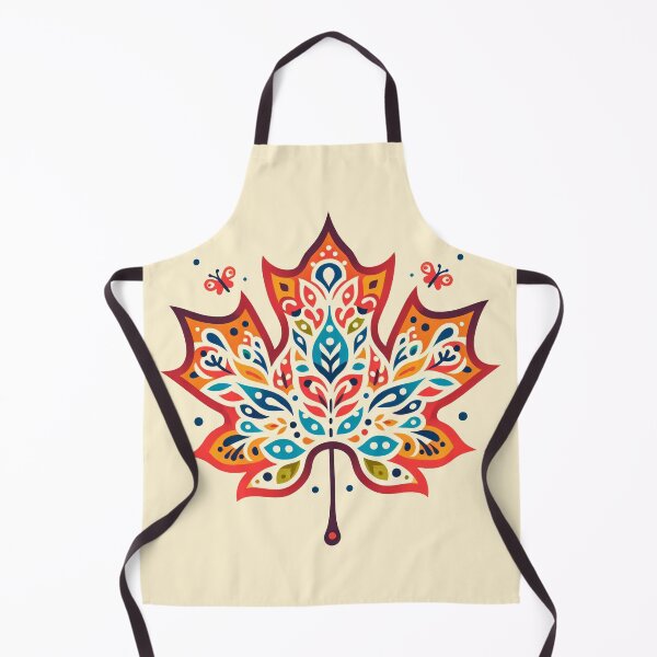 Item preview, Scandinavian Folk Art Maple leaf pattern  by heidiannemorris ©️  designed and sold by FOLK ART FUSION by heidiannemorris.