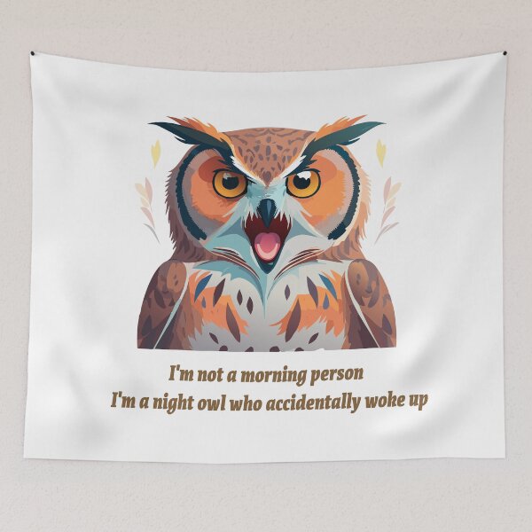 Item preview, Night owl who accidentally woke up designed and sold by HannoJuneShop.