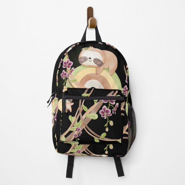 Item preview, Happy sloth with orchids designed and sold by PatternDesign91.