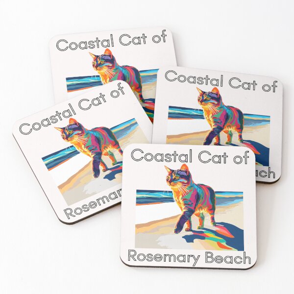 Item preview, Rosemary Beach Coastal Cat Funny Gift for Beach and Cat Lovers designed and sold by InfinVibeDesign.